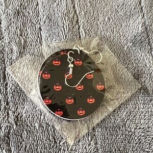 Black and orange Pumpkin Earrings